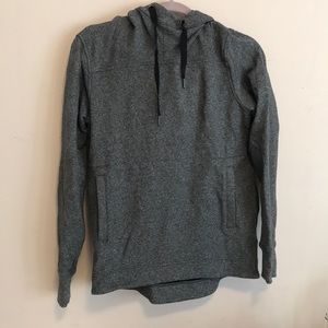 Grey hoodie with tube neck